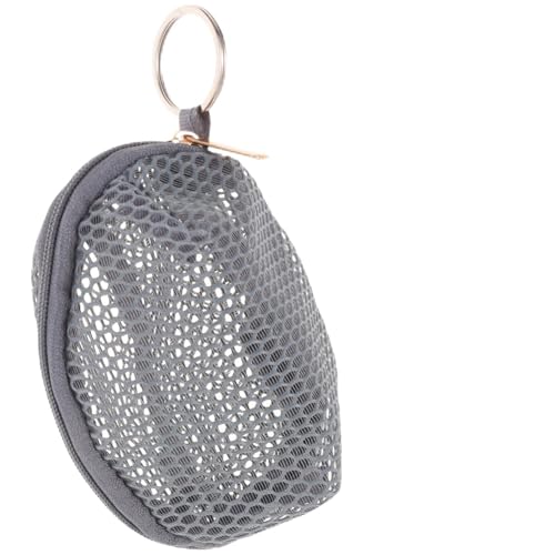 Gatuida 1 Stück Kosmetik Organizer Schlüsselanhänger Münzbeutel für Mädchen Strapazierfähiges Netzmaterial für Handtasche oder Rucksack Dunkelgrau von Gatuida