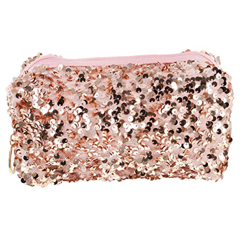 Gatuida Kulturbeutel Damen Reise Pailletten Make up Organizer Kosmetiktasche Groß Tragbar Für Toilettenartikel Rosa von Gatuida
