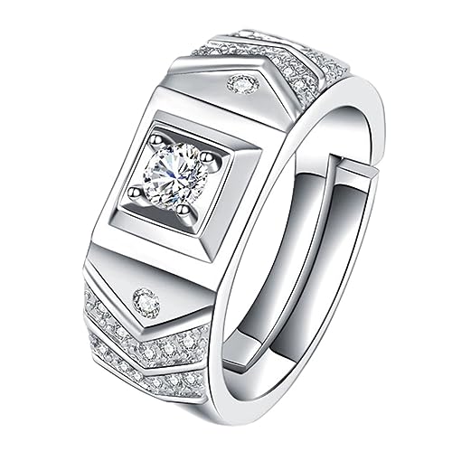 Gatuida 1 Stück Kupfer für Modischer Verlobungsring mit Rhinestone Elegant Verstellbar für Hochzeiten Partys und Besondere Anlässe von Gatuida