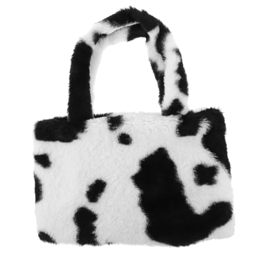 Gatuida 1 Stück Kuschelige Umhängetasche mit Kuhmuster Tragetasche für Damen und Leicht für Handy Geldbörse und Kosmetik Vielseitig als Schultertasche oder Crossbody Bag Verwendbar von Gatuida