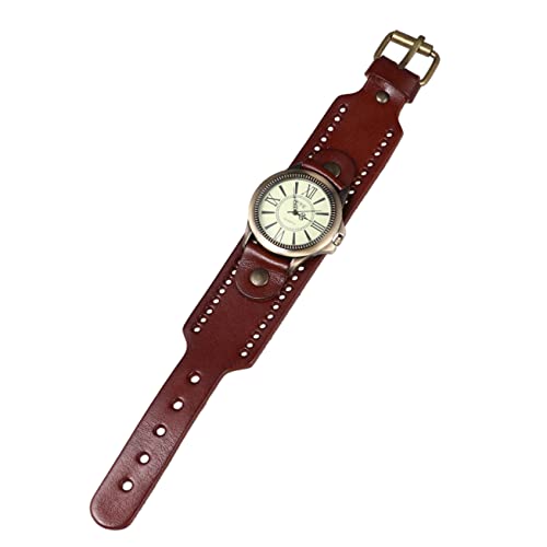 Gatuida Vintage Damen Armbanduhr Mit Römischen Ziffern Echtes Lederarmband Quarzwerk Stilvolle Casual Uhr Für Frauen Retro Stil Geschenkidee von Gatuida