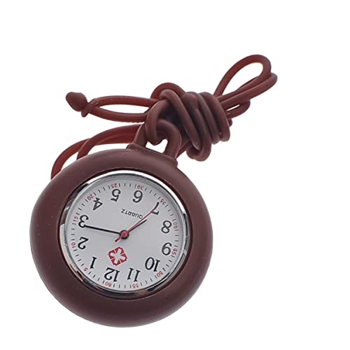 Gatuida Kaffeefarbene Silikon-krankenschwesteruhr Mit Quarzwerk Kompakte Praktische Taschenuhr Für Pflegekräfte Anhängen Und Tragen Robust Und Langlebig von Gatuida