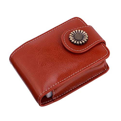 Gatuida 1 Stück Lippenstift-Aufbewahrungstasche Kosmetiktasche Mit Spiegel Ding Mini-lippenstiftetui Tragen Schminkkoffer Mit Spiegel Reise-kosmetikspiegel Geldbeutel Fall Brown von Gatuida