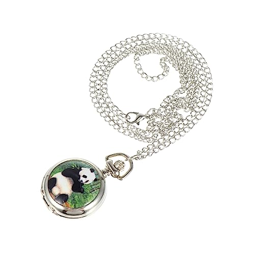 Gatuida Panda Taschenuhr Kettenuhr Mit Halskette Für Junge Mädchen Römisch-arabische Ziffern Festival Geschenk Souvenir Dekoration von Gatuida