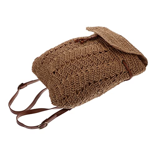 Gatuida 1 Stück Praktische Strandtasche Gewebtem Material für Damen Schulter und Rucksacktasche für Freizeit Schule und Outdoor Aktivitäten Hellbraun Gatuida 1 Stück Praktische Strandtasche Gewebtem Material für Damen Schulter und Rucksacktasche für Freizeit Schule und Outdoor Aktivitäten Hellbraun von Gatuida
