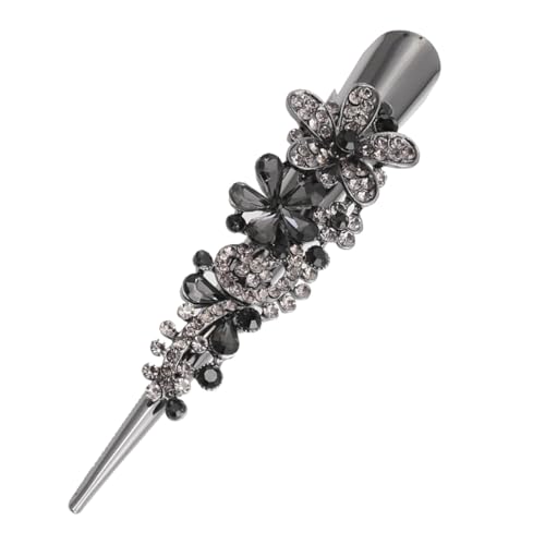 Gatuida 1 Stück Retro Entenschnabel Haarspange mit Strasssteinen Haarklammer für Damen zum Frisieren Haarstyling für Alltag Tragbar und Leicht von Gatuida