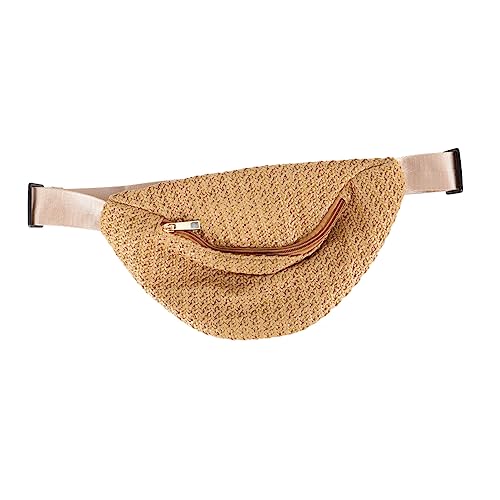 Gatuida Sommer Tasche Geflochten Aus Simulation Stroh Brusttasche Für Damen Einkaufs Beutel Mit Umhängetasche Hüfttasche von Gatuida