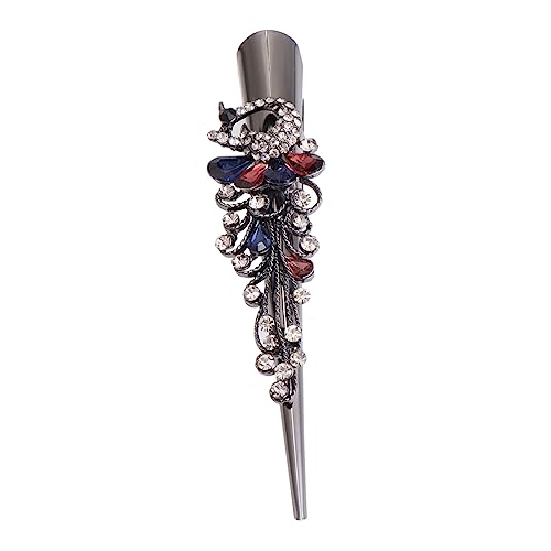 Gatuida 1 Stück Vintage Haarclip mit Buntem Großer Krokodilmetall Haarspange Elegantes Accessoire für Damen für Partys Festivals Robustes Design für Täglichen Gebrauch von Gatuida