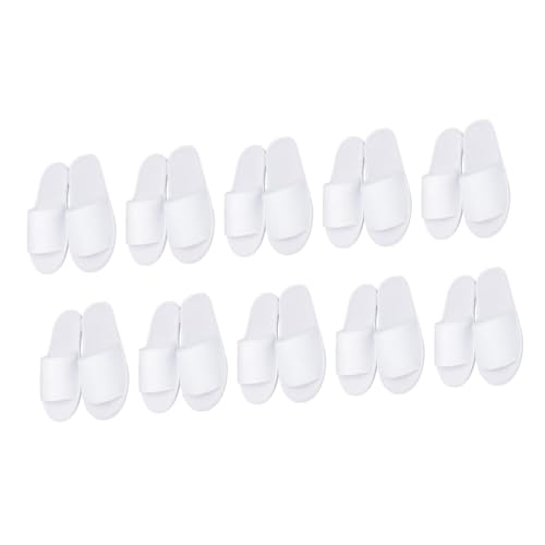 Gatuida 10 Paare Einweg Hausschuhe aus Weichem Halboffene Reise Slipper für Damen und Herren Atmungsaktiv Bequem Hygienisch für Hotel Spa Gäste und Zuhause von Gatuida