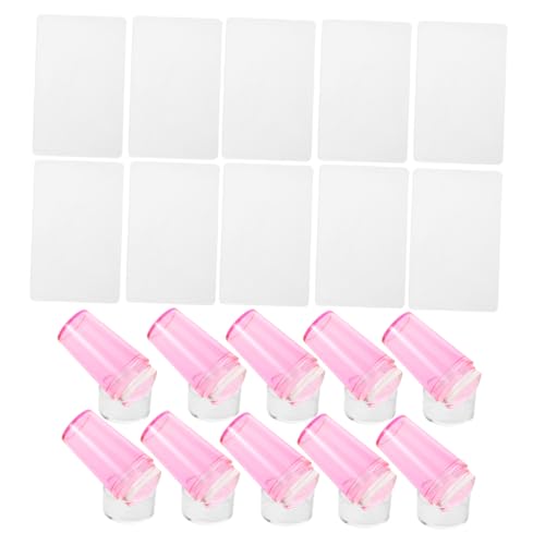 Gatuida 10sätze Silikonstempel Mit Schabern Für Nagelkunst Stempel Transparenter Nagelstempel Als Nailart-abdruckwerkzeug Vielseitig Für French-tip-art Und Nageldesign von Gatuida