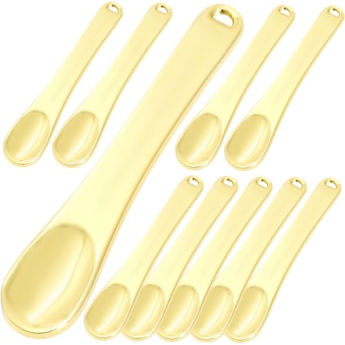 Gatuida 10 Stück Augencreme Löffel Aus Edelstahl Make up Und Hautpflege Spatel Für Gleichmäßige Anwendung Wiederverwendbar Und Leicht Zu Reinigen Für Cremes Lotionen Und Essenzen von Gatuida