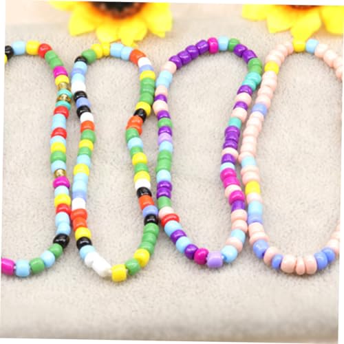 Gatuida 10 Stück Boho Fußkettchen mit Perlen Bunte Strand Fußketten für Damen und Herren Langlebige Farbechte Knöchelketten im Bohemian Stil für Sommerpartys und Strandurlaub von Gatuida