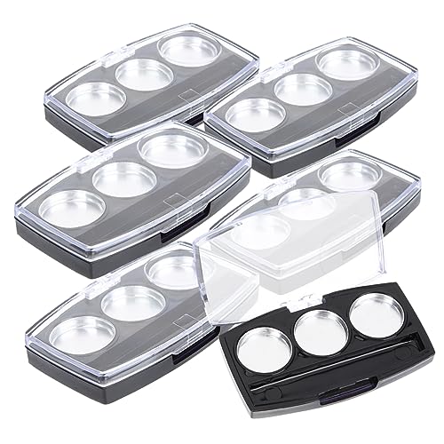 Gatuida 10 Stück Lidschatten-box Leere Behälter Leeres Lidschattenetui Fall Leere Lidschattenpalette Container Schminktablett Make-up-palette Farbe Paletten Aluminium Schwarz von Gatuida