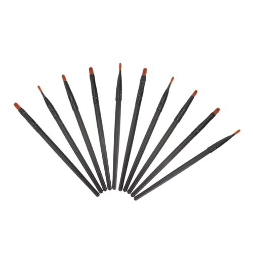 Gatuida 10 Stück Teiliges Augen Make Up Pinselset Holzgriff Schwarz Vielseitig für Lidschatten Concealer Beauty Nase Präzise Anwendung Make Up Pinsel für Tägliche Schminkroutine von Gatuida