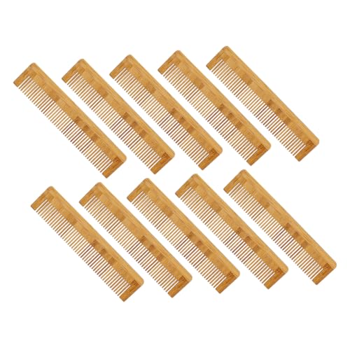 Gatuida 10 Stück Teiliges Bambus Haarkamm Fein Gezahnt Antistatisch Entwirrt und Stylt Haare und Bart Tragbar Umweltfreundlich für Frauen und Männer Geeignet für Haartypen und Reisen von Gatuida
