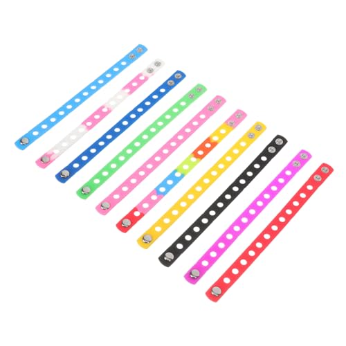 Gatuida 10 Stück Teiliges Buntes Silikonarmband Verstellbare Freundschaftsarmbänder für Erwachsene Kreative DIY Armbänder in Leuchtenden Farben Leicht Anpassbar und Spielerisch für von Gatuida