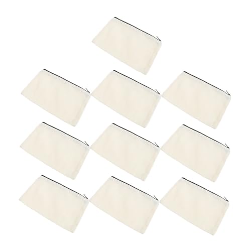 Gatuida 10 Stück Teiliges DIY Sublimations Kosmetiktasche aus Canvas Hitzebeständig Personalisierbar Multifunktional für Make Up Reise und Alltag Praktische Kulturbeutel für Damen und von Gatuida