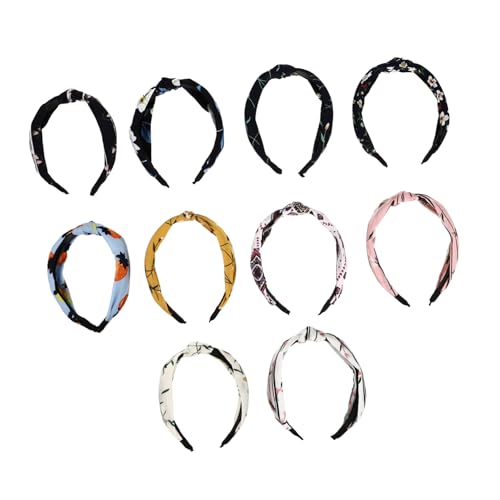Gatuida 10 Stück Teiliges Damen Haarband aus Hochwertigem Stoff Weiche Hautfreundliche Haarreifen für Gesichtspflege und Alltag Praktische Wiederverwendbare Stirnbänder mit Floralem von Gatuida