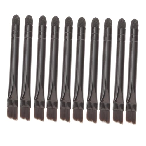 Gatuida 10 Stück Teiliges Double ended Lidschatten Pinsel mit Schwammspitze Langlebige Nylon Edelstahl make up werkzeuge Ergonomischer Griff für Präzises Augen make up für Tägliche und von Gatuida