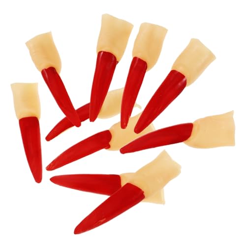 Gatuida 10 Stück Teiliges Halloween Zubehör Realistische Wiederverwendbare Hexenfinger aus Langlebigem Gruselige Falsche Fingernägel für Party deko und Kostüm für Halloween Feiern und von Gatuida