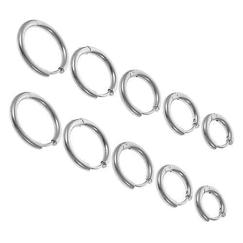 Gatuida 10 Stück Teiliges Knorpel Creolen für Damen und Herren Silberfarbene Ohrringe in Verschiedenen für und Perfekten Tragekomfort Gatuida 10 Stück Teiliges Knorpel Creolen für Damen und Herren Silberfarbene Ohrringe in Verschiedenen für und Perfekten Tragekomfort von Gatuida