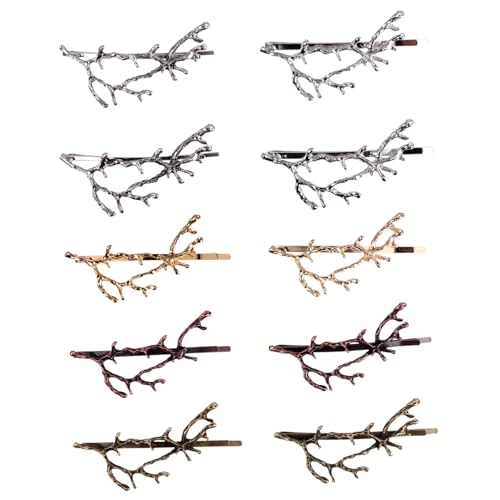 Gatuida 10 Stück Teiliges Kreative Geweih Haarspangen für Mädchen Haarnadeln Haar Accessoires Silber Gold Antikbronze Antiksilber und Antikrotkupfer von Gatuida