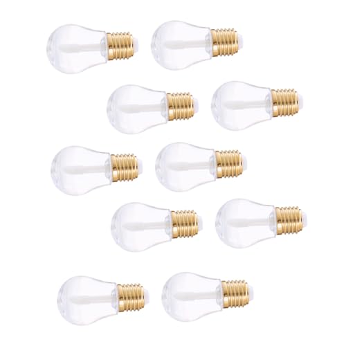 Gatuida 10 Stück Teiliges Kunststoff Lipgloss Flaschen in Kreativer Glühbirnenform Tragbare DIY Lippenstiftbehälter Leicht und Nachfüllbar für Reisen für Frauen von Gatuida