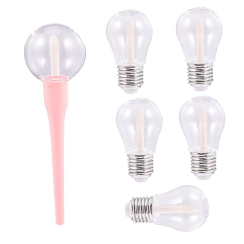 Gatuida 10 Stück Teiliges Leere Lipgloss Tuben aus Kunststoff Nachfüllbare Kosmetikbehälter mit Mini Lollipop und Lampen Design Praktische DIY Lippenpflege Behälter für Mädchen Tragbar von Gatuida