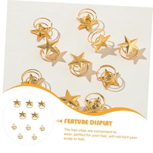 Gatuida 10 Stück Teiliges Spiral haarspangen mit Stern und Perlen Stilvolle Haarnadeln für Hochzeit Party und Festliche Anlässe Leichter und Fester Griff Modischer Haarschmuck für Damen von Gatuida