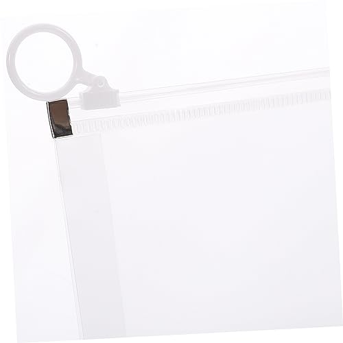 Gatuida 10 Stück Teiliges Transparente Reißfeste Dokumententaschen mit Glattem Reißverschluss Große Kapazität für Stifte Kosmetikpinsel und Geldscheine Wiederverwendbar und Leicht für von Gatuida