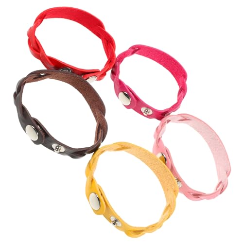 Gatuida 10 Stück Teiliges Verstellbares Snap button Armband Bunte Geflochtene Lederarmbänder Weiches Kunstleder Komfortabel und Individuell Modisches Accessoire für Damen und Herren von Gatuida
