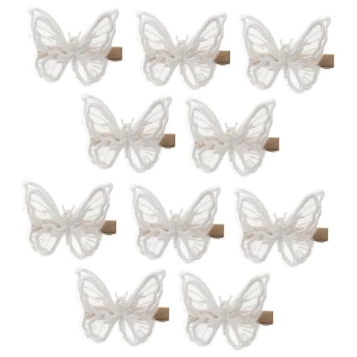 Gatuida 10 Stück Teiliges Weiße Spitzen Haarspangen für Damen und Mädchen Zarte Spitzenstickerei Haarklammern Einfache Anwendung Modisches Haarschmuck Accessoire von Gatuida