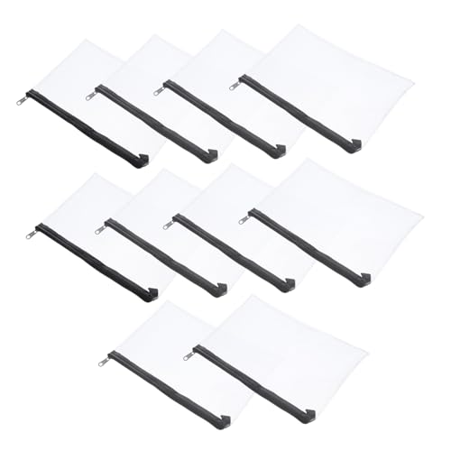 Gatuida 10 Stück wasserdichte PVC Stiftetasche für Schule Büro Reisen Multifunktionale Aufbewahrungstasche für Schreibwaren Make Up und von Gatuida