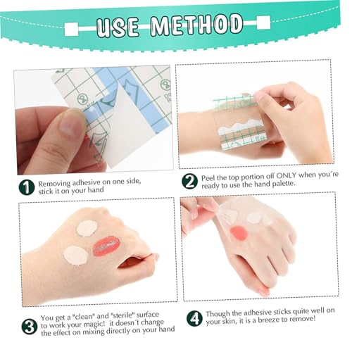 Gatuida 100 Stück Einweg Make up Mischpalette Klebepads Transparent Selbstklebend für Foundation Lippenstift Lidschatten und Kosmetikfarben Mischen Frauen Paletten von Gatuida