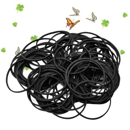 Gatuida 100 Stück Schwarze Elastische Gummibänder für Tattoo Maschinen Zubehör Langlebige Flexible Gummiringe zur Fixierung der Geeignet für Professionelle Tätowiergeräte von Gatuida