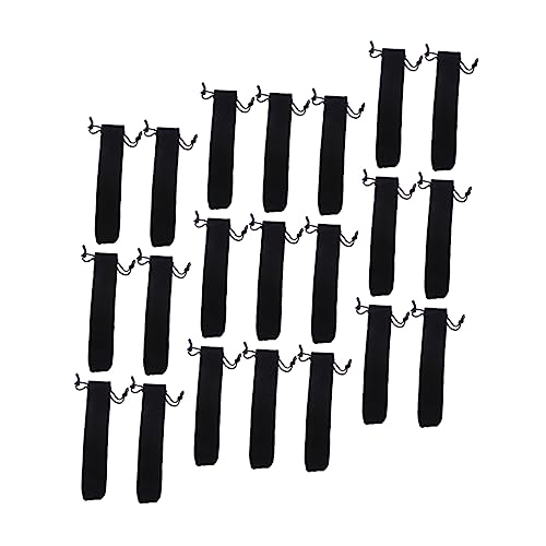Gatuida 100 Stück Teiliges Samtige Stifttaschen Kratzfeste Schwarze Beutel mit Zugband für Kugelschreiber Bleistifte und Schreibwaren Attraktiver Tragbarer Organizer für Schule und Büro von Gatuida