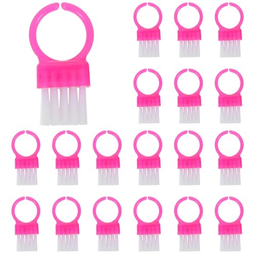 Gatuida 100-teiliges Nagelreinigungsbürsten-Set aus Kunststoff, robuste Fingernagel-Schrubbbürsten, tragbare Nagelbürste für Damen und Herren, Heim-Maniküre-Werkzeuge, Pink von Gatuida