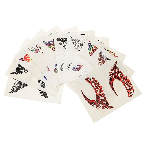 Gatuida 10Paare Eyeliner Aufkleber Temporäre Augen Make Up Sticker für Festivals Cosplay und Maskerade mit Selbstklebendem Design Einfach zu Verwenden für Tägliches Make Up von Gatuida