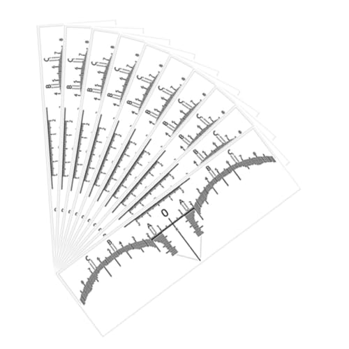 Gatuida 10st Augenbrauen-messgerät Zur Formung Augenbrauen-mapping-tools Augenbrauen-mapper Zeichnen Augenbrauenlinie Zur Messung Praktisches Augenbrauenlineal Einweg Weiß Aufkleber Pvc von Gatuida