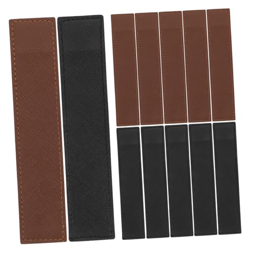 Gatuida 12 Stck Teiliges Leder Stiftetui Stift Halter für Kugelschreiber und Bleistifte Robuste und Stilvolle Aufbewahrung für Büro Schule und Alltag Schwarz und Braun von Gatuida