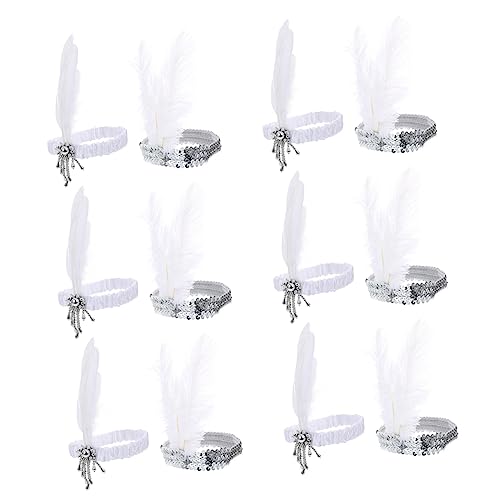 Gatuida 12 Stück Kopfschmuck Dekorative Haarreifen für Partys Tanzaufführungen Pailletten Stirnbänder Leichtes und Design Kopfbedeckungen für Erwachsene von Gatuida