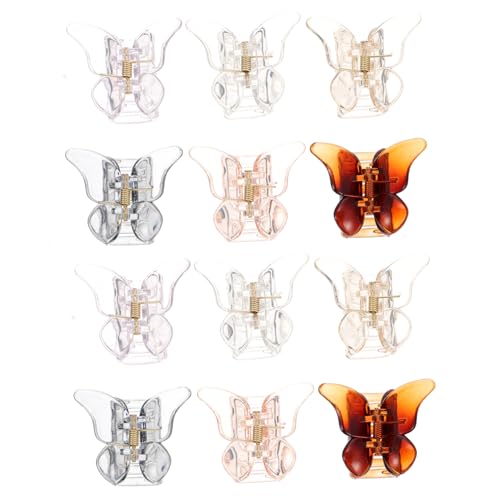 Gatuida 12 Stück Teiliges Damen Haarspangen Mittlere Transparente Haarklammern Bunte Haarklammern für Stilvolle Frisuren bei Alltag Reisen und von Gatuida