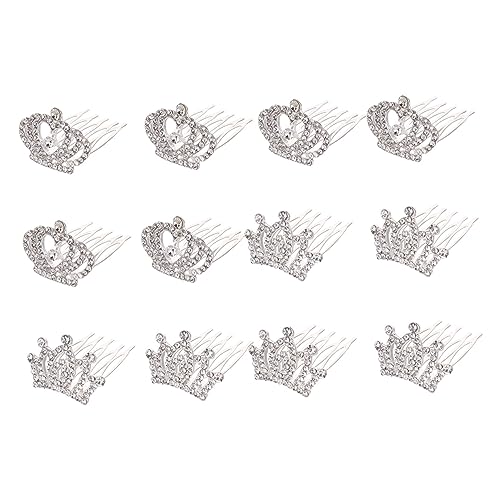 Gatuida 12stücke Krone Haarkamm Junge Mädchen Tiara Kopfschmuck Haarclip Für Geburtstag Party Anlass von Gatuida