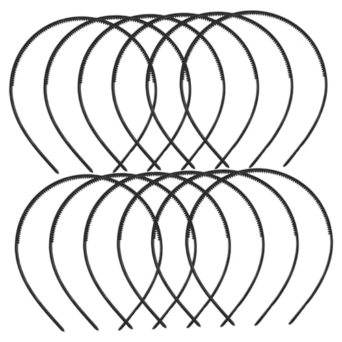 Gatuida 12 Stück Teiliges Kunststoff stirnband Rutschfesten Zähnen für Damen Sicheres Haarband für Sport Yoga DIY styling Klassisches Schwarz Vielseitig und Langlebig Gatuida 12 Stück Teiliges Kunststoff stirnband Rutschfesten Zähnen für Damen Sicheres Haarband für Sport Yoga DIY styling Klassisches Schwarz Vielseitig und Langlebig von Gatuida