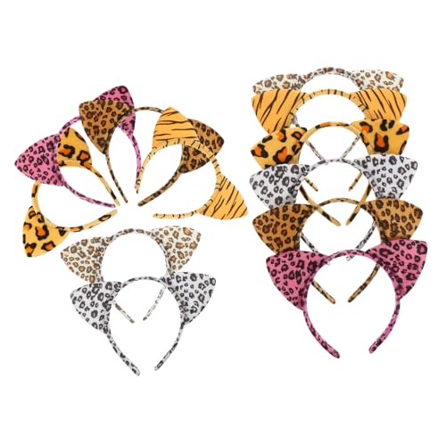 Gatuida 12 Stück Teiliges Leoparden katzenohren stirnband aus Bequemes Party accessoire für Erwachsene Modisches Haarreif Halloween Cosplay und Tierkostüm fans von Gatuida