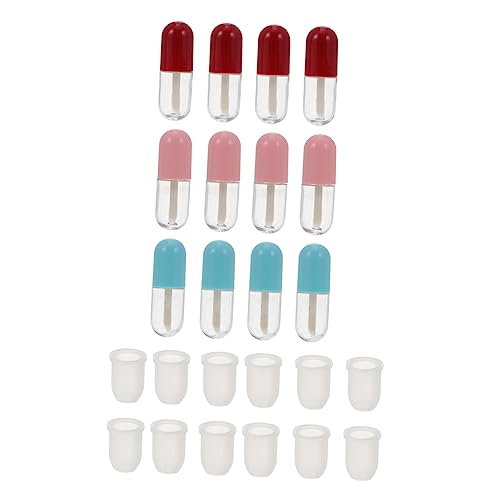 Gatuida 12 Stück Teiliges Mini Lippenstift Röhrchen Tragbare Kapselform Lipgloss Behälter Leichtes Diy Kosmetik Aufbewahrung für Lippenbalsam Lipöl Mascara Reise und von Gatuida
