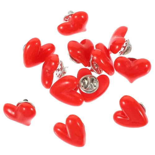 Gatuida 12 Stück Teiliges Rotes Herz Anstecknadeln aus Sicherem Harz Kleine Broschen für Kleidung Schals Hüte Romantisches Valentinstagsgeschenk für Frauen und Freunde von Gatuida
