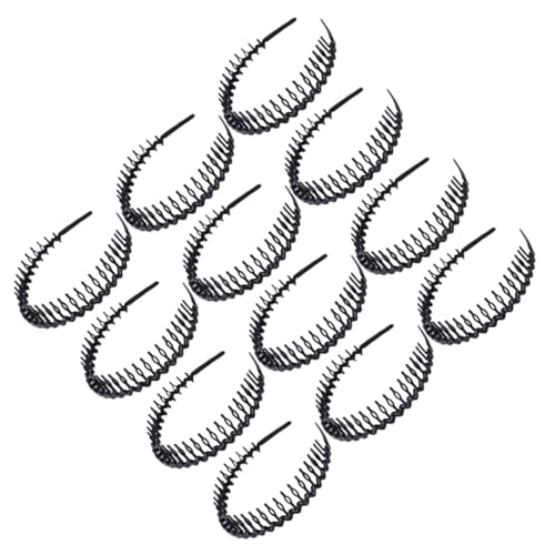 Gatuida 12stücke Schwarzes Stirnband Zahnhaarreif Unisex Haarreif Mode Stirnband Für Frauen Und Männer Langlebiges Material Feine Verarbeitung Gesichtsreinigung Geeignet Für Zuhause Und von Gatuida