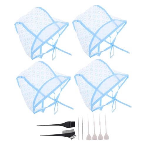 Gatuida 12 Stück Teiliges Verstellbares Haar Highlighting mit Löchern DIY Strähnchenhaube für Kopfgrößen Häkelnadel Haartönungskappe für Präzises Färben Zuhause Salon von Gatuida