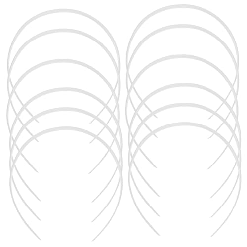 Gatuida Kunststoff Stirnbänder Selbstgemacht Haar Accessoires Für Damen Und Mädchen Einfarbig Vielseitig Für Alltag Und Besondere Anlässe 12 Stück Weiße Kopfbedeckungen von Gatuida